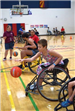 Children Dribbling Basketballs in Wheelchairs